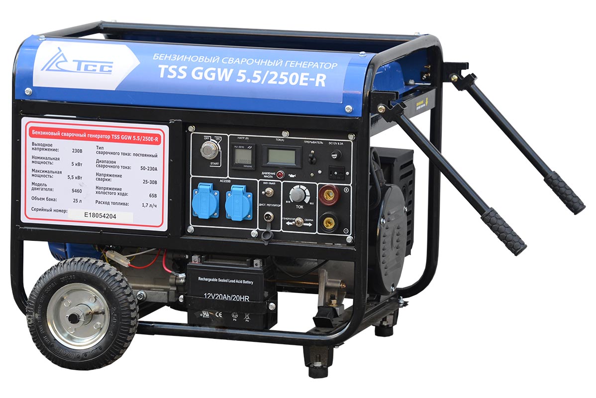 Бензиновый сварочный генератор TSS GGW 5.5/250E-R